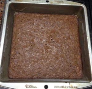 Baked brownies