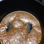 The roux. I have learned to make my roux darker than this, but it takes practice.