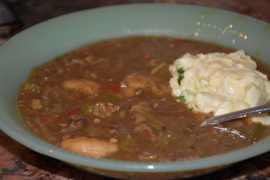 Learn to make Shrimp Sausage Gumbo like you were born there www.diningwithmimi.com