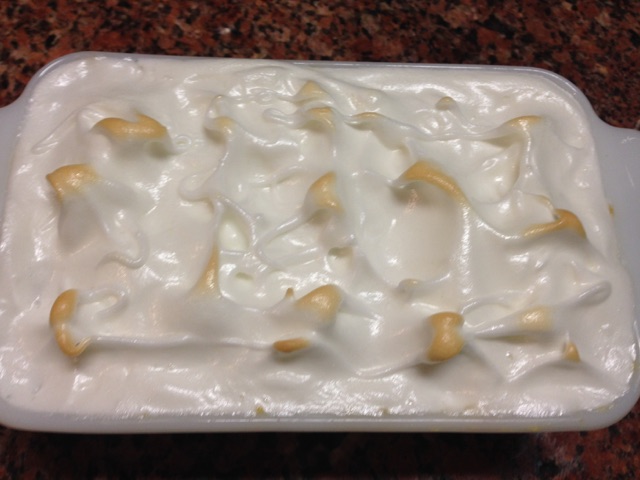 Lightly Browned Meringue on Chocolate Crisp Banana Pudding Lightly Browned Meringue on Chocolate Crisp Banana Pudding