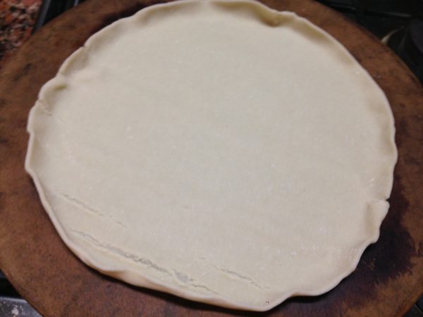 Pie Crust on Pizza Stone