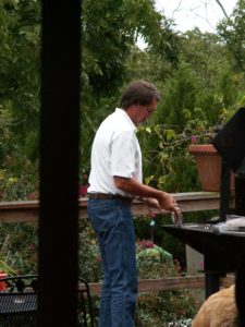 Handsome Man at Large outdoor grill