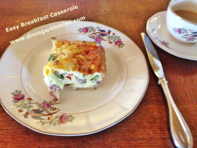 A slice of Easy Breakfast Casserole