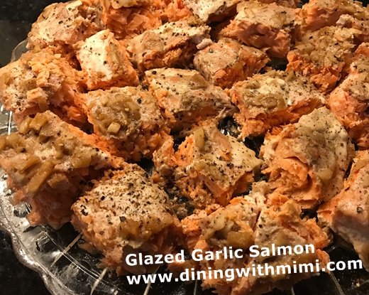 lazed Garlic Salmon www.diningwithmimi.com