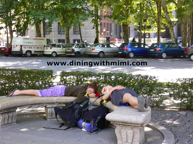 Girls sleeping in Madrid