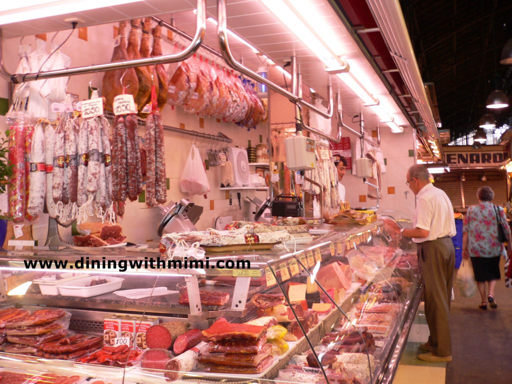 Meat Vendor Barcelona Market