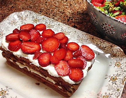 Chocolate with Strawberries and Cream