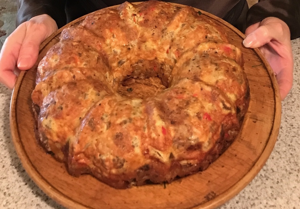 A savory bundt cake perfect breakfast for family