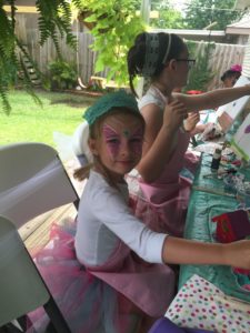 Sweet Girls having fun at the Painting in Tutu's party