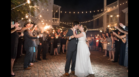 Happy New Couple celebrating with loved ones at The Ezell House