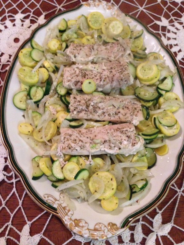 Yellow Squash, Zucchini and Fish