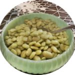 Sweet Baby Lima's in Vintage Jadite Bowl www.diningwithmimi.com