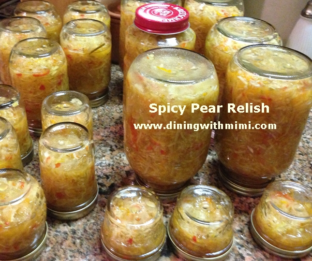 Spicy Pear Relish www.diningwithmimi.com