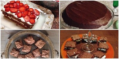 Chocolate desserts on Celebrate first year blog anniversary
