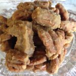 Dish of Homemade Candied Pecans www.diningwithmimi.com