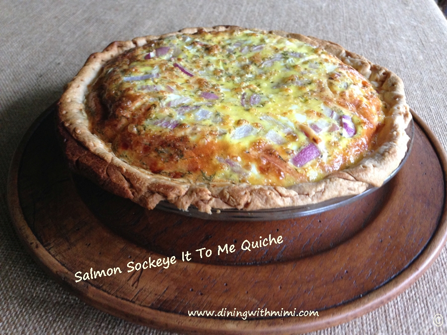 Salmon Sockeye It To Me Quiche www.diningwithmimi.com