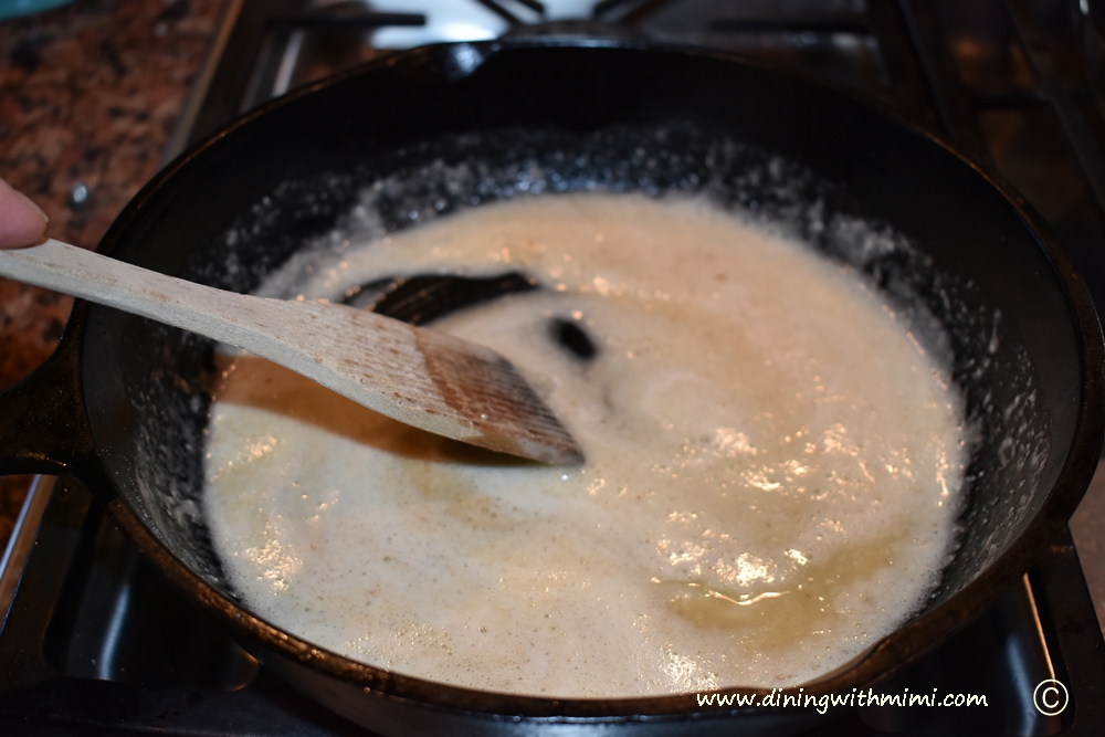 Roux in process for Cauliflower Comfort Soup- Heals What Ails Ya' www.diningwithmimi.com