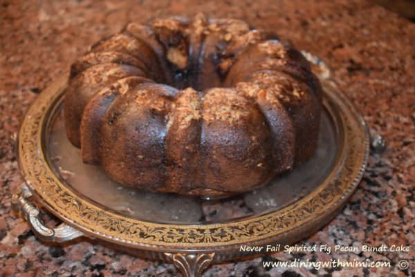 Never Fail Spirited Fig Pecan Bundt Cake www.diningwithmimi.com