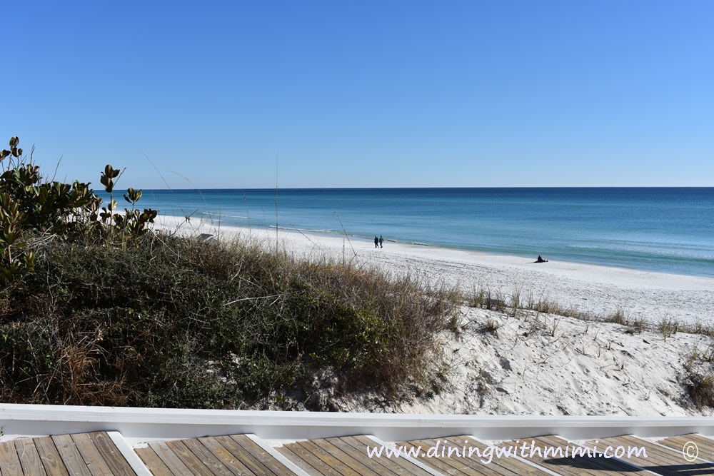 Seaside beach. Seafood Markets around so that you may cook Spicy Gulf Shrimp Gravy, Andouille Sausage and Grits Recipe www.diningwithmimi.com