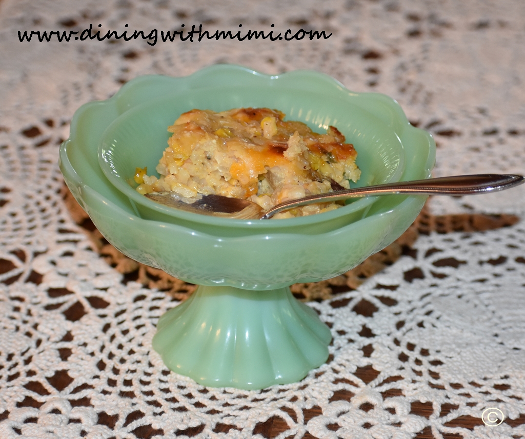 Mimi’s Kickin Corn and Rice Casserole