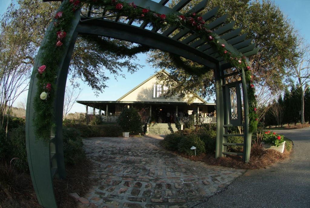 Southern home with brick path Yes, Snake Bitten in Fairhope www.diningwithmimi.com