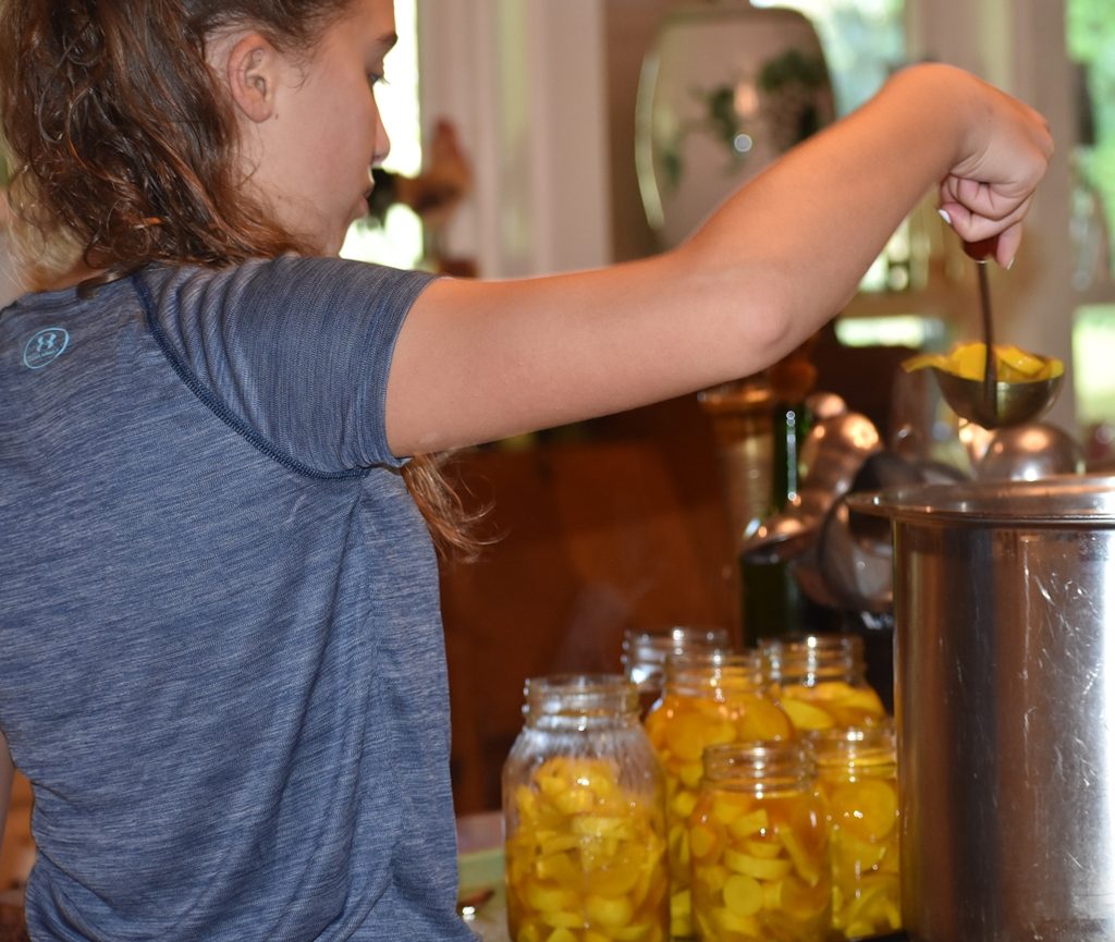 oung girl adding squash pickles to canning jars My Fearless Sous Chef in Training www.diningwithmimi.com Young girl adding squash pickles to canning jars My Fearless Sous Chef in Training www.diningwithmimi.com