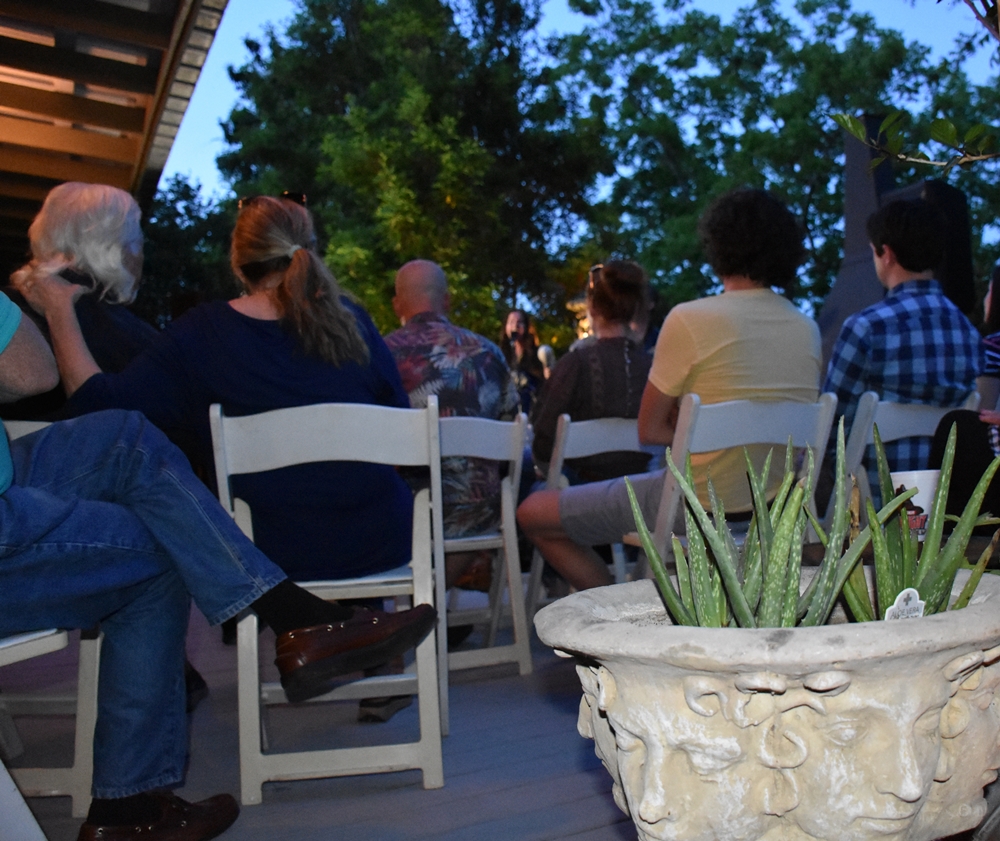 Back deck during Fairhope's Sweet Gift From The Tall Pines www.diningwithmimi.com