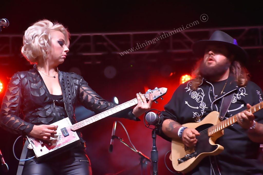 Beauty and Long sharing the stage for Brains, Beauty and Slaying a Guitar as Samantha Fish www.diningwithmimi.com
