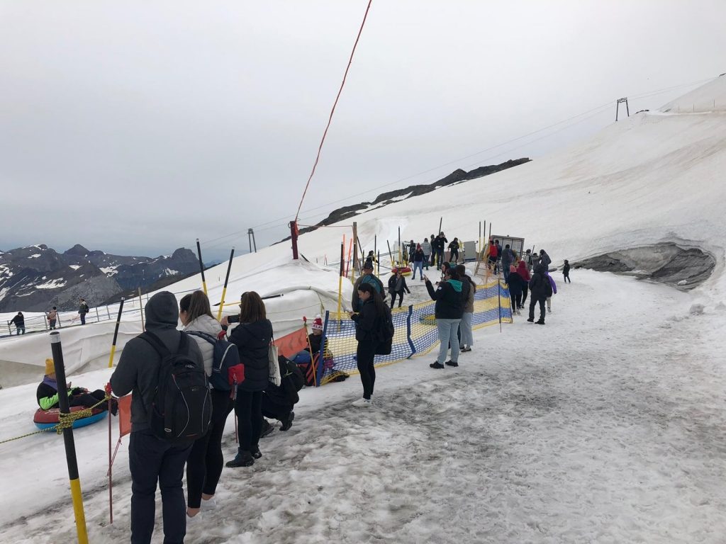 Snow Tubing on Mount Titlus for Dazed in Engelberg in July www.diningwithmimi.com