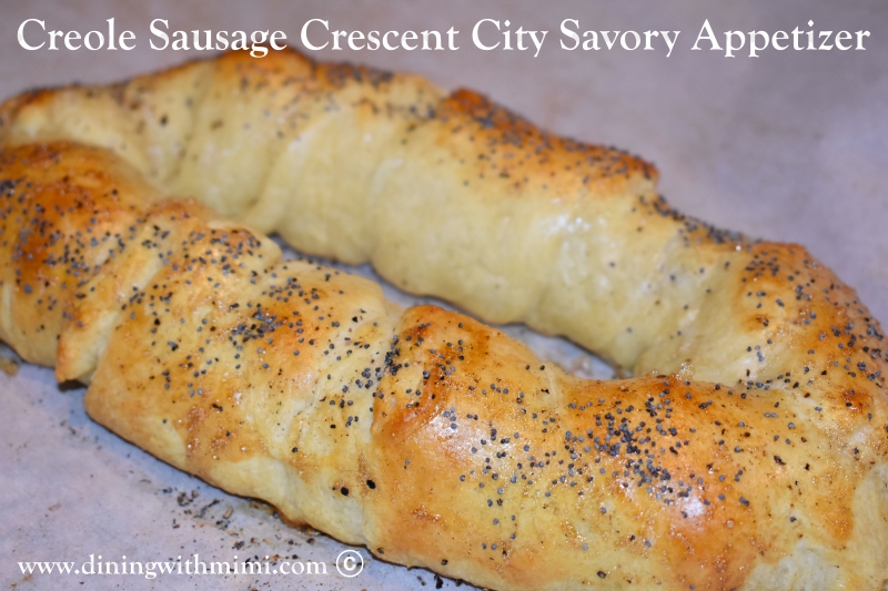 Creole Sausage Crescent City Savory Appetizer www.diningwithmimi.com
