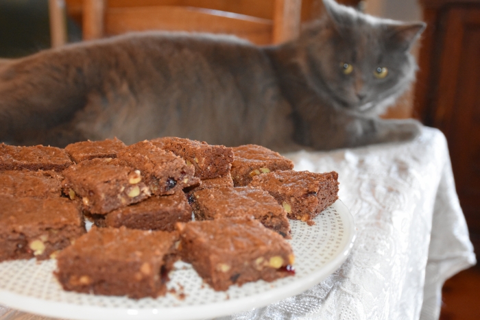 Menu  and Mimi's Nutty Fudgy Brownies www.diningwithmimi.com